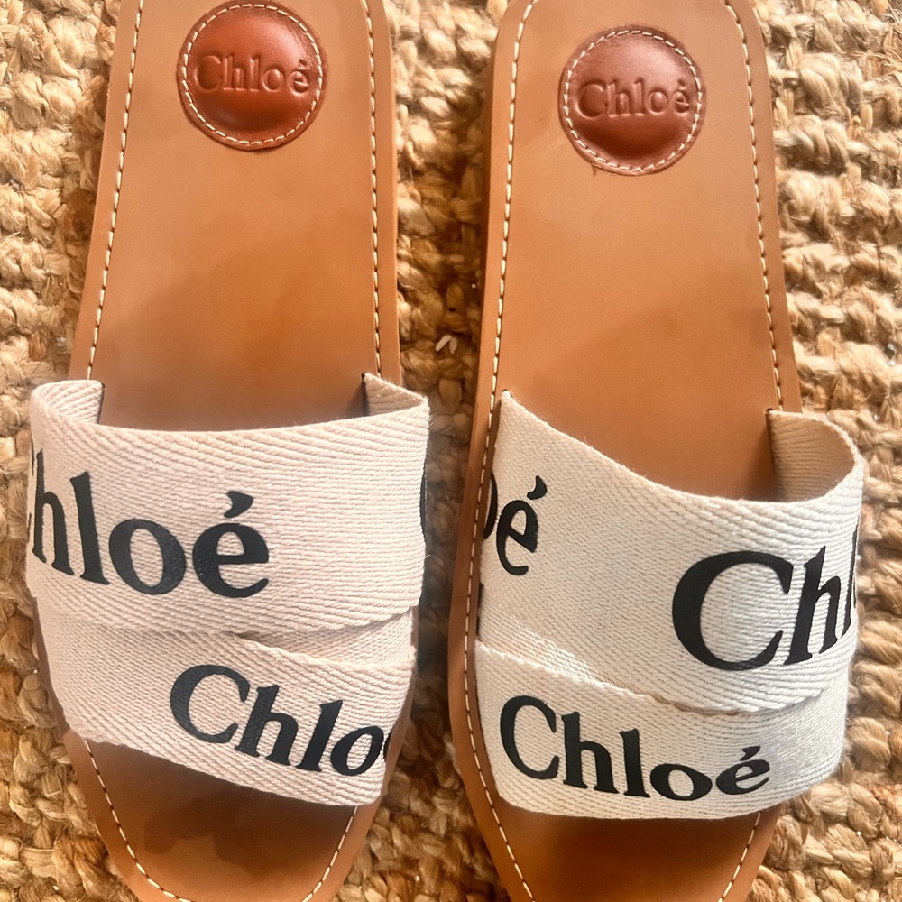 AUTHENTIC Chloe Sandals White Size 41